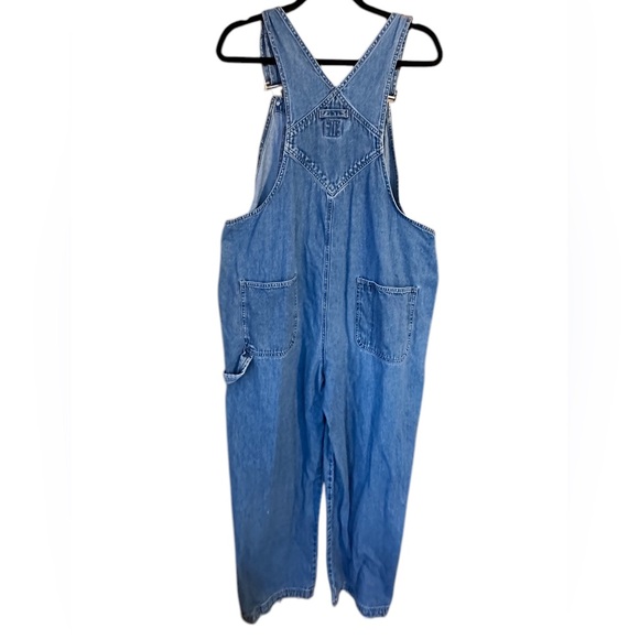 90s Vintage Gap Womens Bib Overalls Denim Baggy Carpenter Painter Size Large - Picture 3 of 10